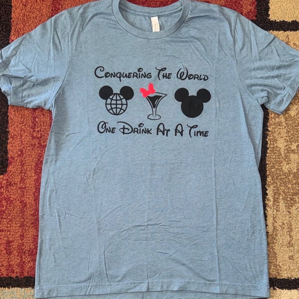 Women’s “Mickey” themed Shirt - Conquering the world one drink at a time